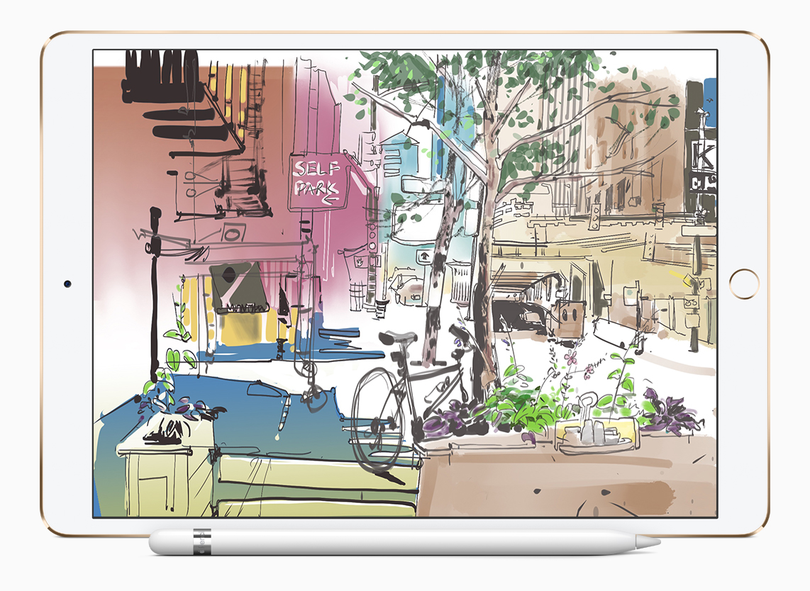Apple Highlights Urban Sketchers Using iPad and Apple Pencil for On-Location Drawing