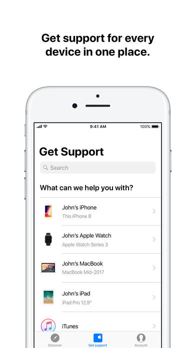 Apple Support App Gets Redesign, New Discover Section, Search