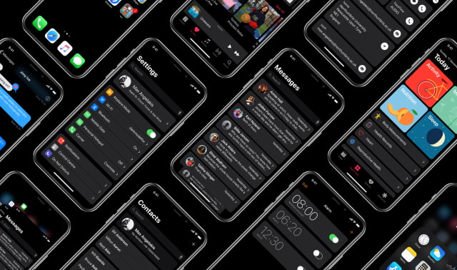 iOS 11 Concept Visualizes System Wide Dark Mode for iPhone X [Images]