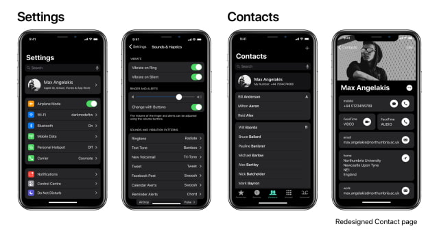 iOS 11 Concept Visualizes System Wide Dark Mode for iPhone X [Images]