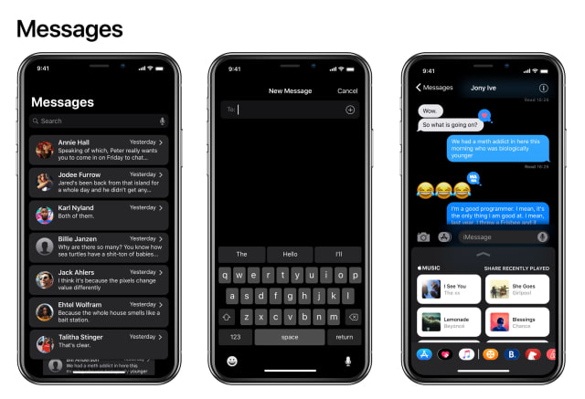 iOS 11 Concept Visualizes System Wide Dark Mode for iPhone X [Images]