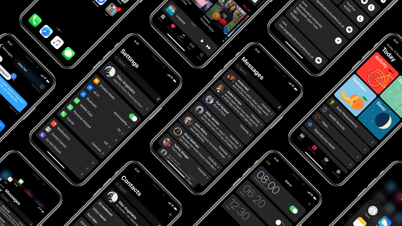 Ios System Look iOS 11 Concept Visualizes System Wide Dark Mode for iPhone X [Images ...