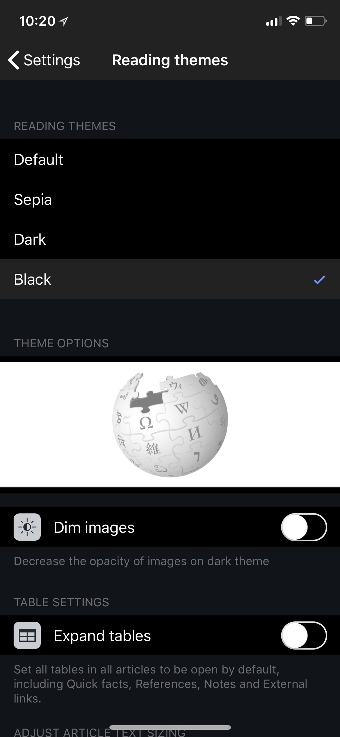 Wikipedia App Gets &#039;Black&#039; Reading Theme for iPhone X