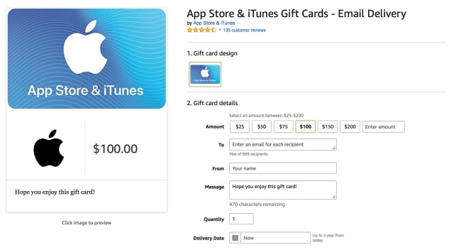 $15 Apple Gift Card (Email Delivery) 