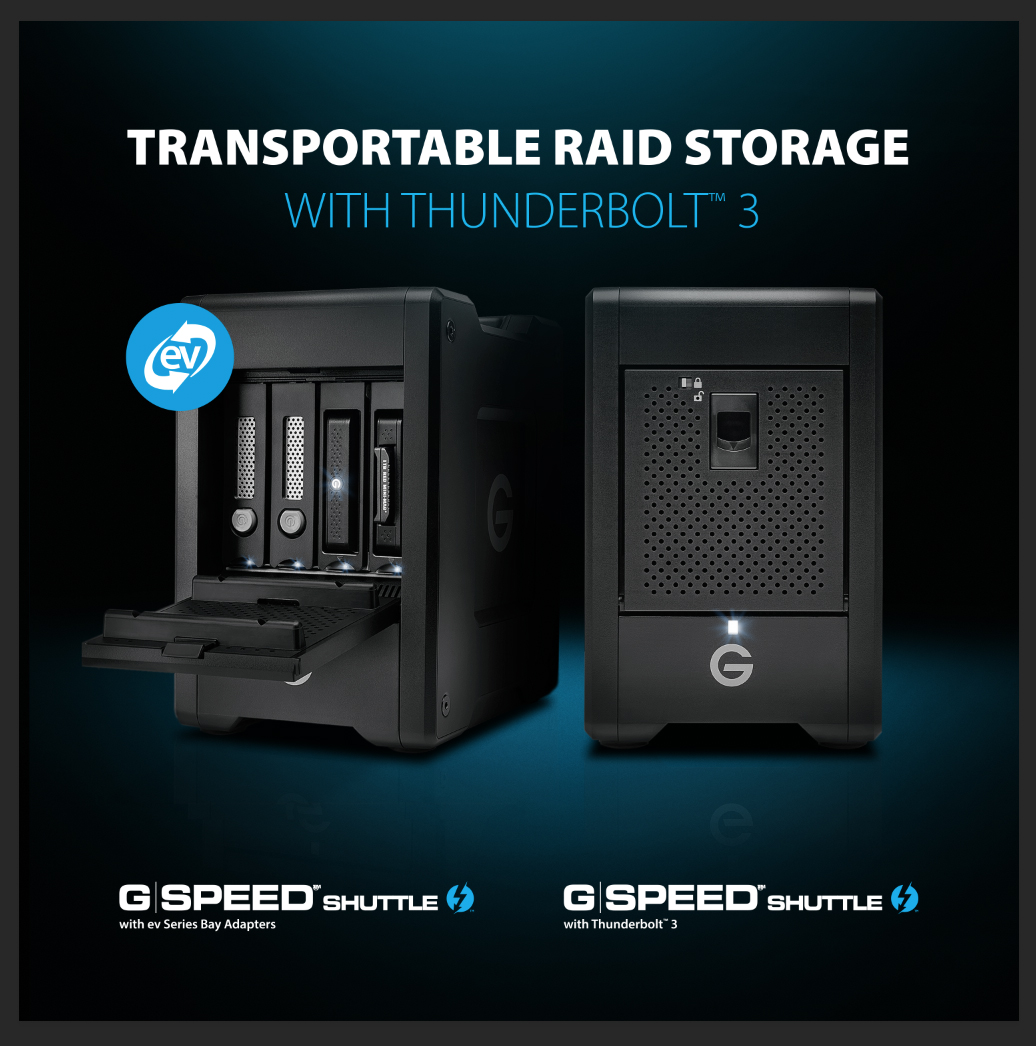 Western Digital Announces G-SPEED Shuttle with Thunderbolt 3