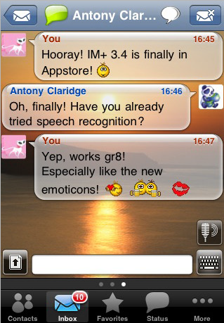 IM+ for iPhone Gets Updated With Customizable Sounds, Push