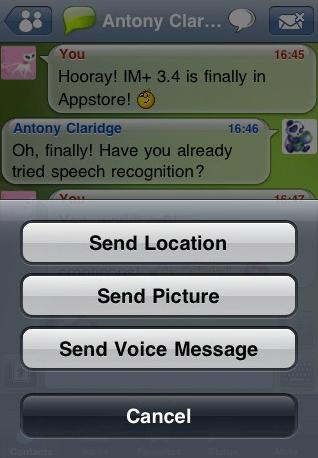 IM+ for iPhone Gets Updated With Customizable Sounds, Push