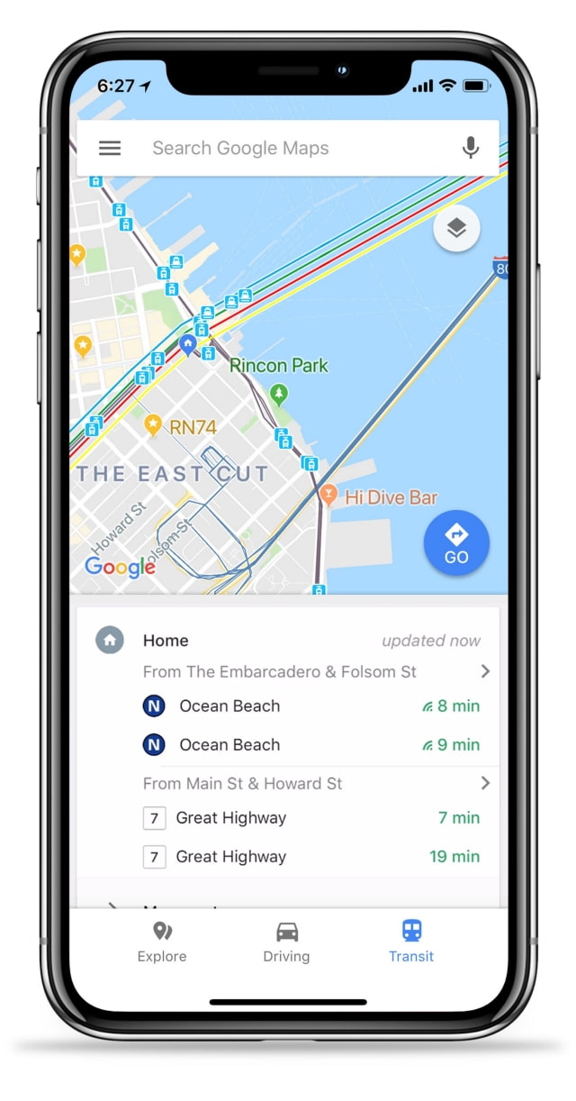 Google Maps for iOS Gets Updated With Real Time Commute and Places Info
