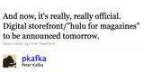 'Hulu for Magazines' will be Announced Tomorrow?