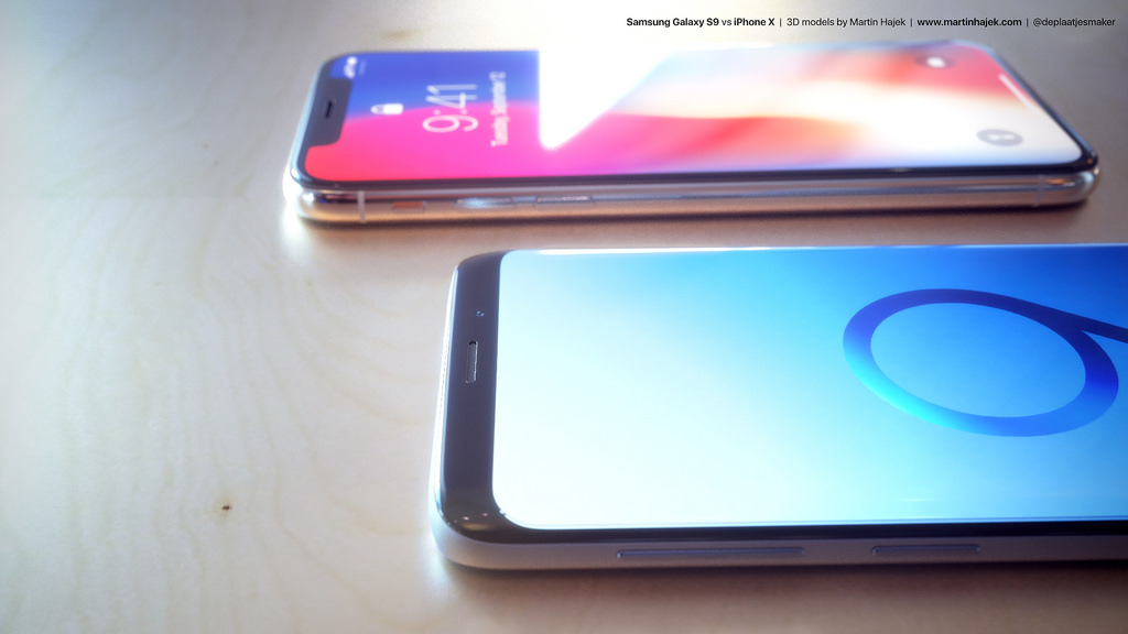 Samsung Galaxy S9 vs. iPhone X [Renders]