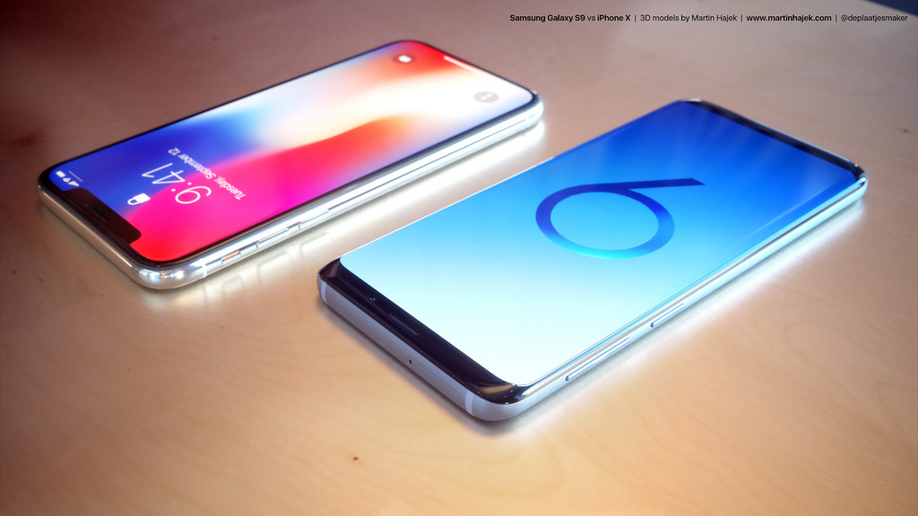 Samsung Galaxy S9 vs. iPhone X [Renders]