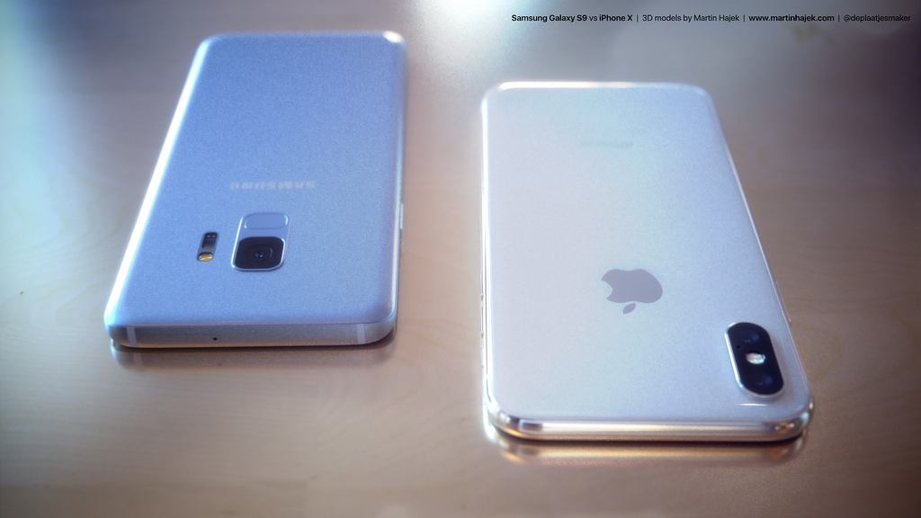 Samsung Galaxy S9 vs. iPhone X [Renders]