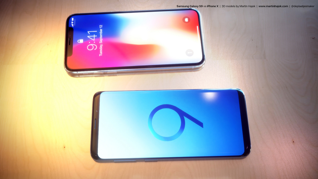 Samsung Galaxy S9 vs. iPhone X [Renders]