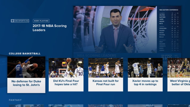 CBS Launches &#039;CBS SPORTS HQ&#039; 24-Hour Streaming Sports News Network, Available on Apple TV