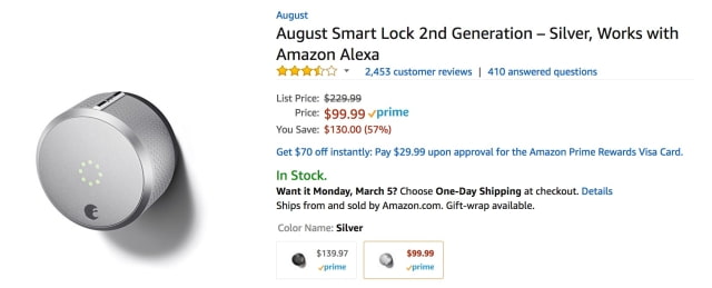 August Smart Lock (2nd Gen) Discounted to $99.99 [Deal]