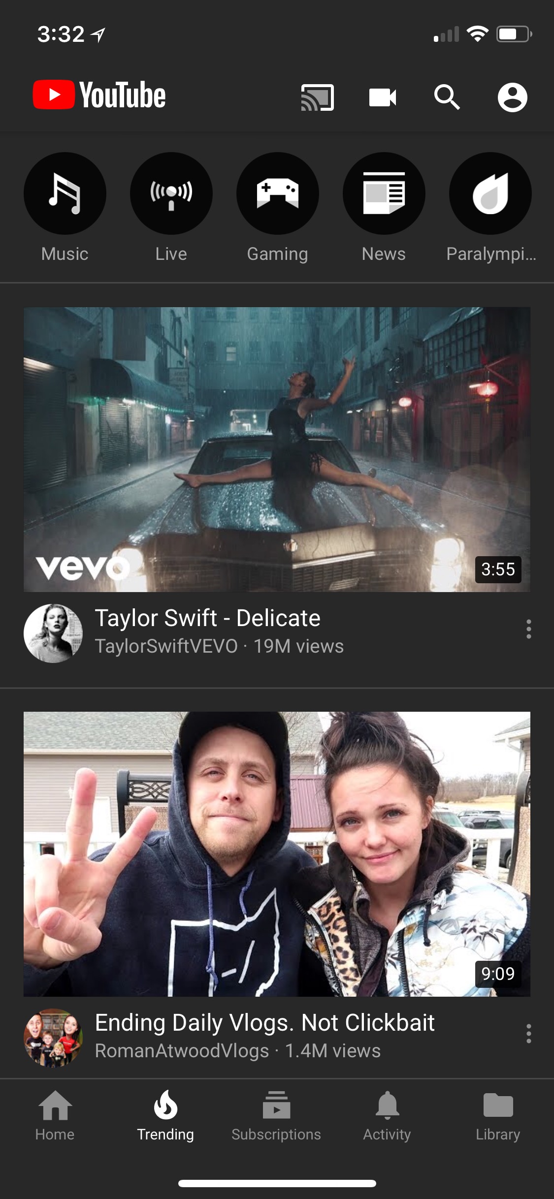 YouTube App Updated With Dark Mode