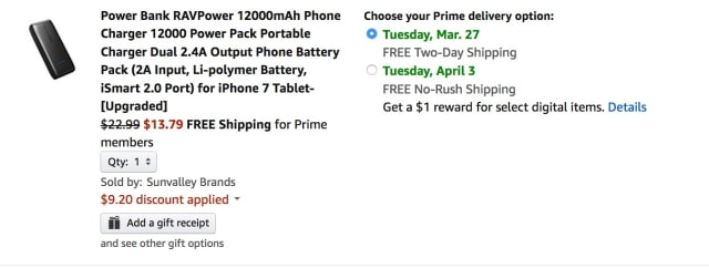 RAVPower 12000mAh Power Bank on Sale for Just $13.79 [Deal]