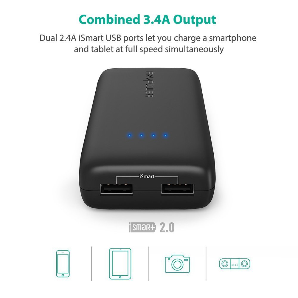 RAVPower 12000mAh Power Bank on Sale for Just $13.79 [Deal]