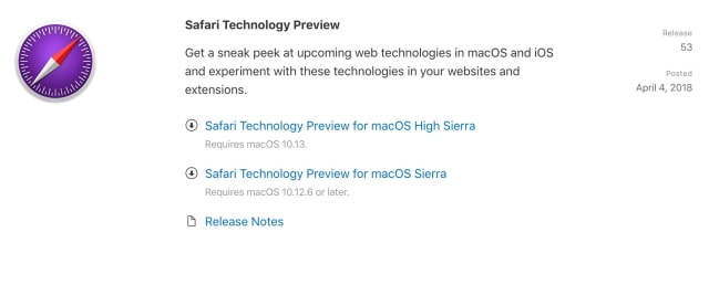 Apple Releases Safari Technology Preview 53 [Download]
