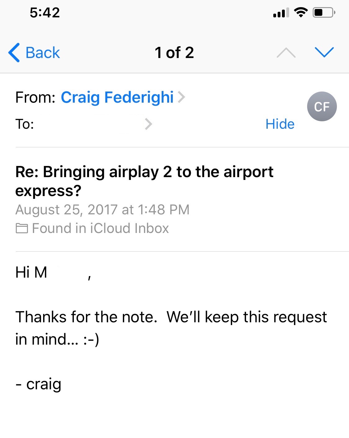 AirPort Express Shows Up in Home App Hinting at AirPlay 2 Support