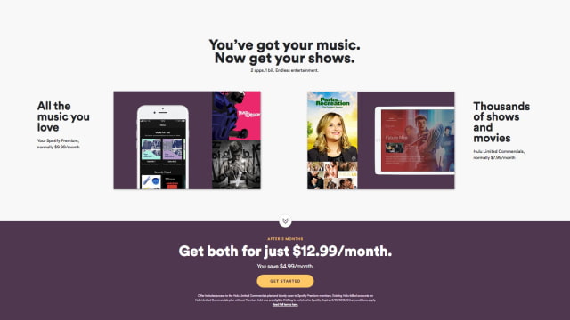 Spotify and Hulu Announce One Premium Bundle for $12.99 Per Month