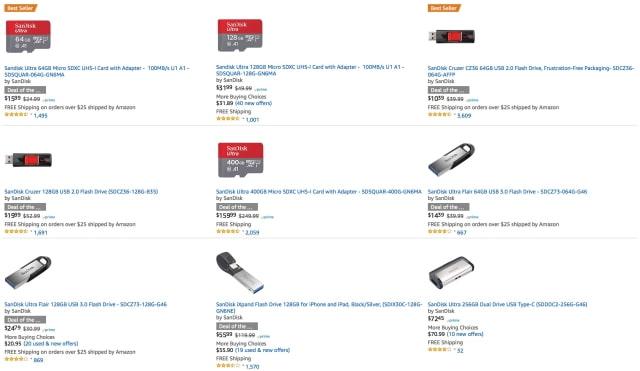 SanDisk USB Flash Drives and Memory Cards On Sale [Deal]