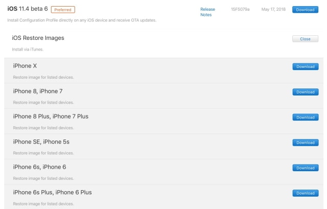 Apple Releases iOS 11.4 Beta 6 [Download]