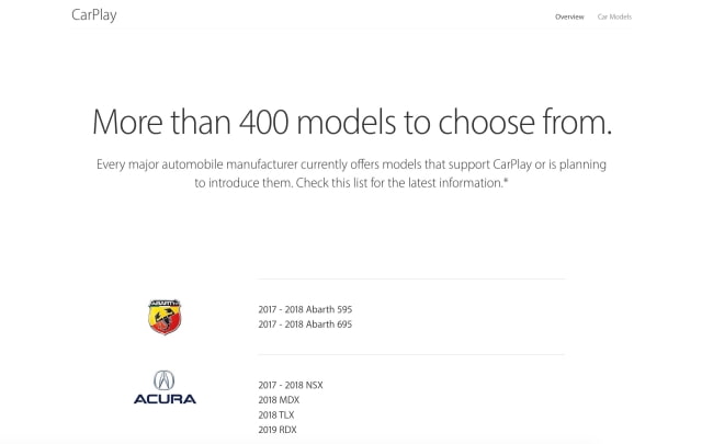 Over 400 Vehicles Now Support Apple CarPlay