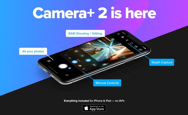 Camera+ 2 Released With RAW Capture and Editing, Manual Controls, Depth Capture, More