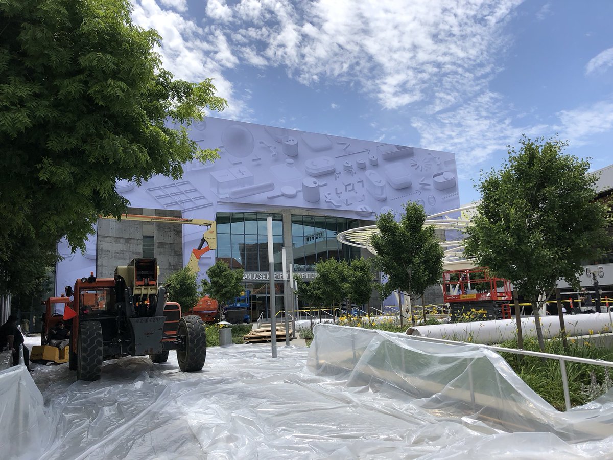 Apple Starts Decorating the McEnery Convention Center Ahead of WWDC 2018
