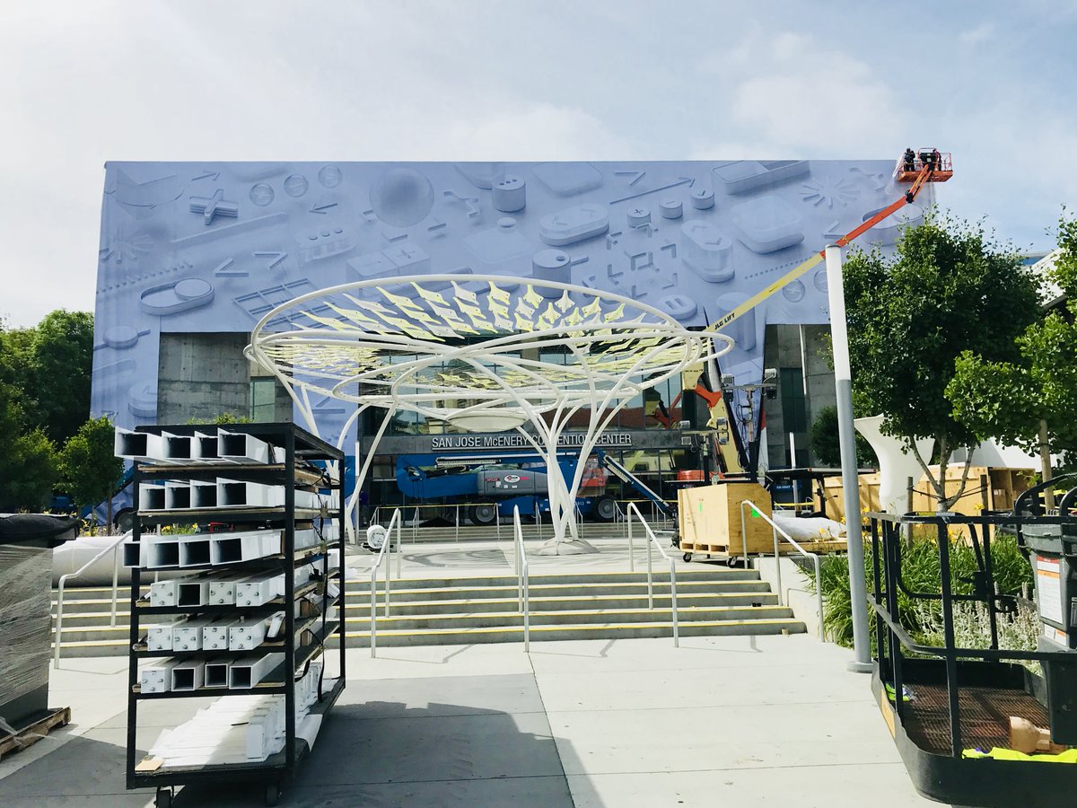 Apple Starts Decorating the McEnery Convention Center Ahead of WWDC 2018