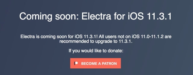 Electra Jailbreak for iOS 11.3.1 Coming Soon