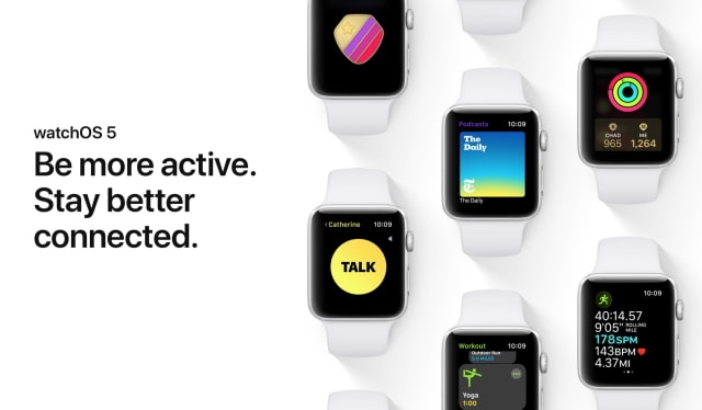 Apple Unveils watchOS 5 With Walkie-Talkie, Activity Competitions, Podcasts, More