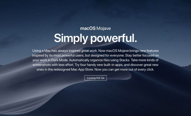 Apple Releases First Public Beta of macOS Mojave