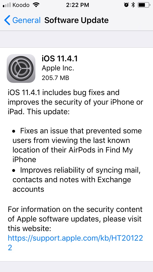 Apple Releases iOS 11.4.1 [Download]