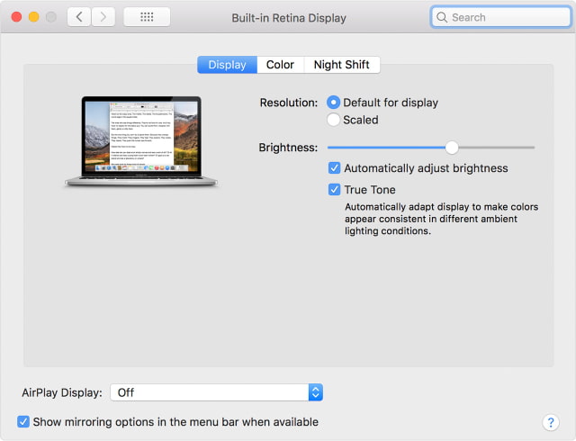 New MacBook Pro Extends &#039;True Tone&#039; Technology to Select External Displays