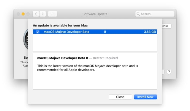 Apple Releases macOS Mojave 10.14 Beta 8 [Download]