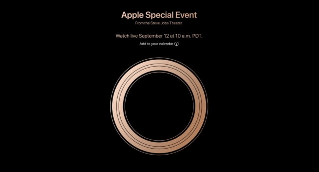 Apple to Livestream September 12th iPhone Event