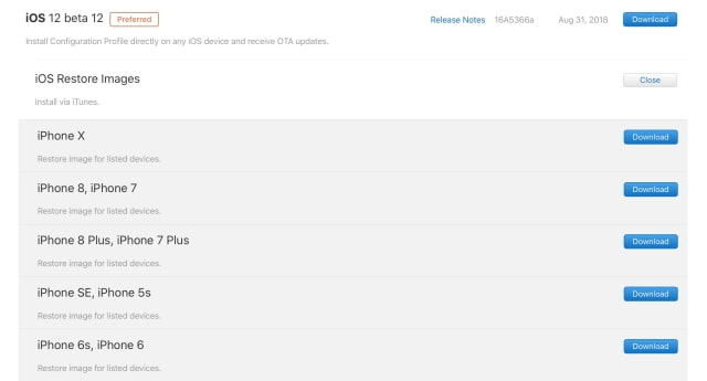 Apple Releases iOS 12 Beta 12 to Fix Update Alert [Download]