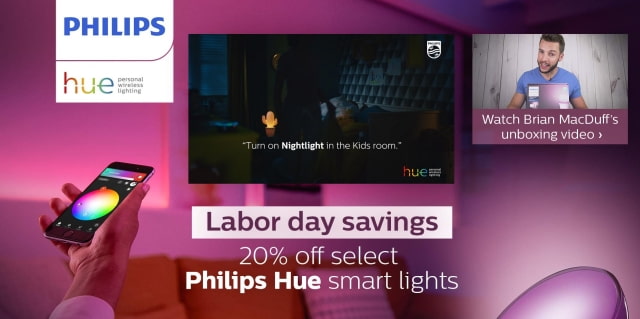 Philips Hue Smart Lighting Products Discounted 20% for Labor Day [Deal]