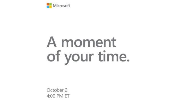 Microsoft Announces October 2 Special Event