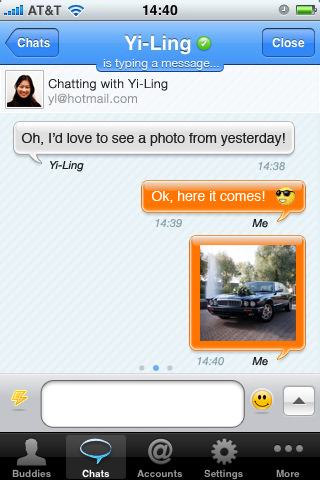 eBuddy for iPhone Adds Landscape Mode, Picture Save