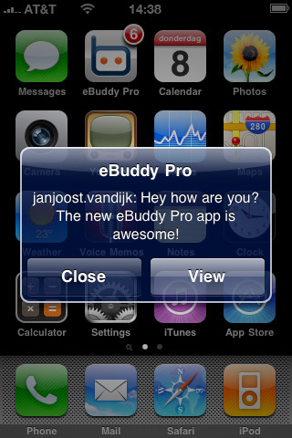 eBuddy for iPhone Adds Landscape Mode, Picture Save