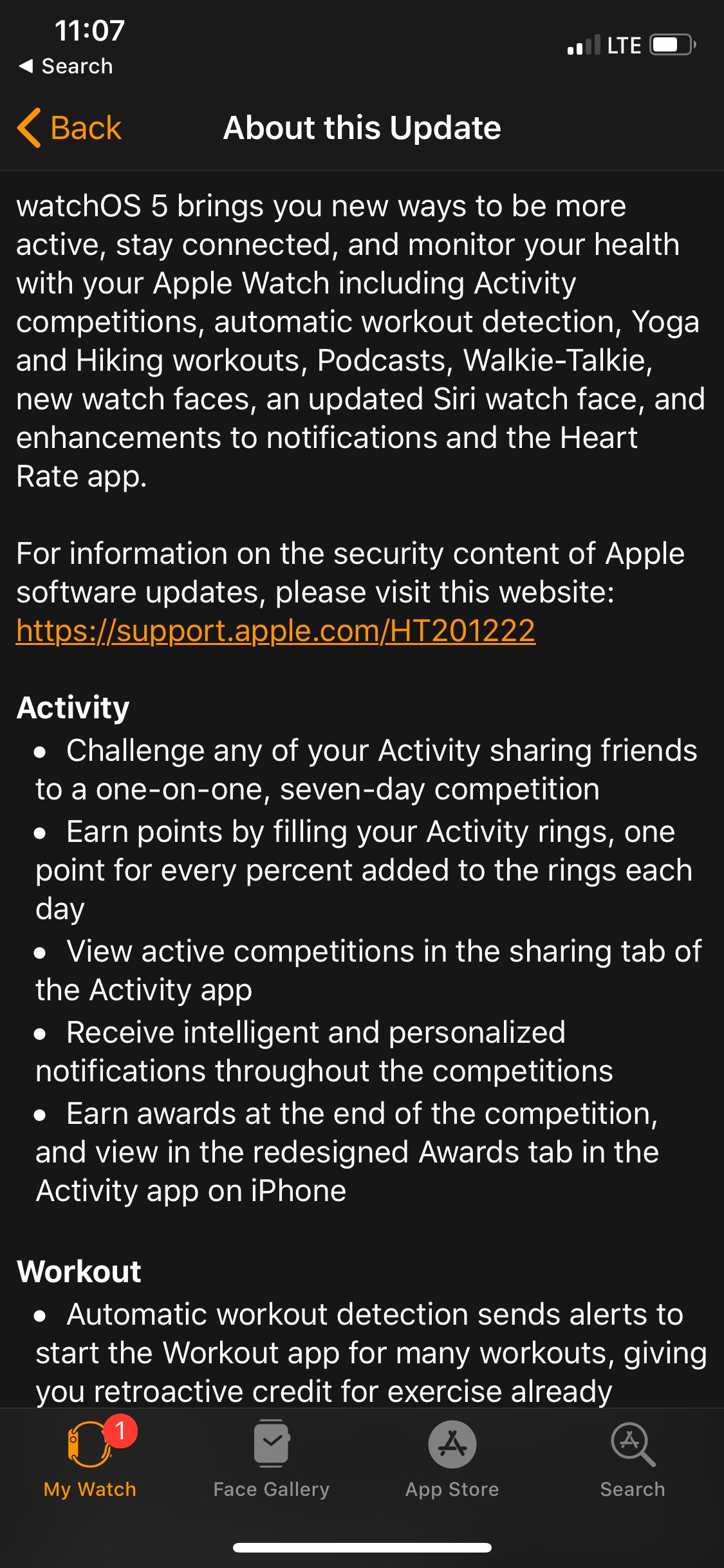 Full Release Notes for watchOS 5