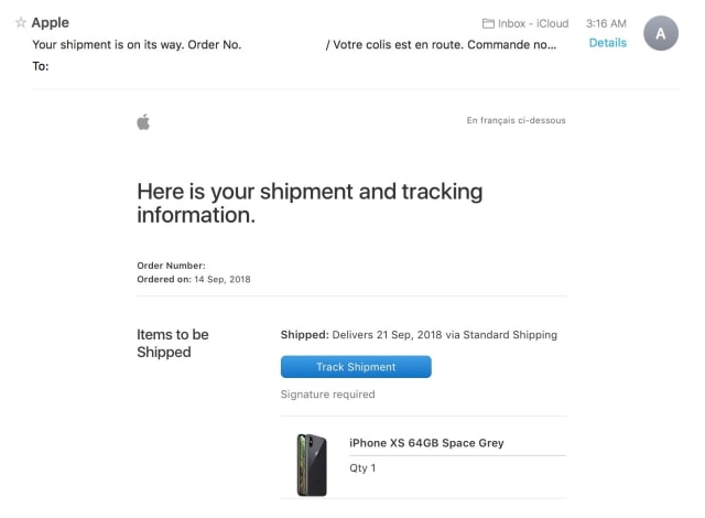 Apple Sends Out Shipment Notifications for iPhone XS, iPhone XS Max, Apple Watch Series 4
