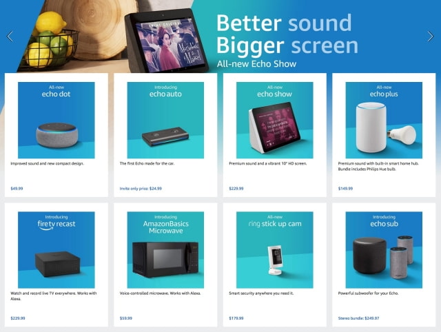 Amazon Announces 12 New Devices: Echo Sub, Echo Link Amp, Echo Input, Echo Auto, More