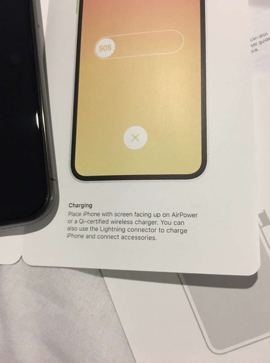 iPhone XS Max Manual Mentions AirPower Wireless Charger