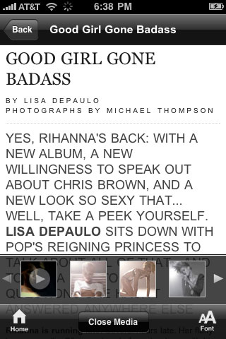New GQ iPhone App Features Nearly Nude Rihanna