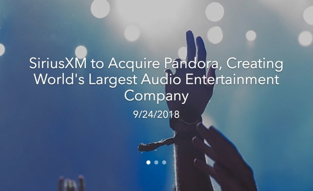 SiriusXM to Acquire Pandora Music for $3.5 Billion
