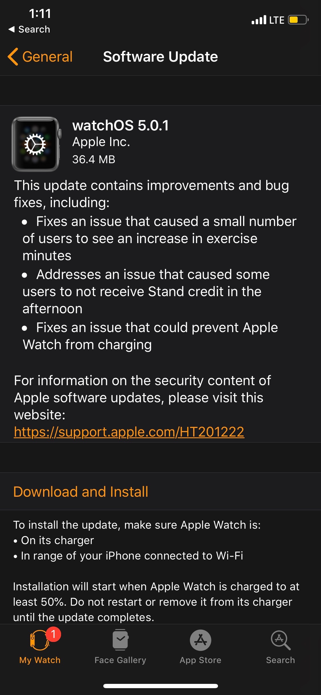 Apple Releases watchOS 5.0.1 for Apple Watch